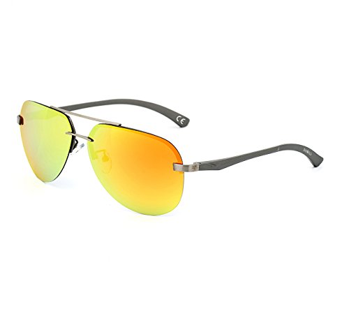 DAWILS Unisex Polarisierte Sonnenbrille Herren und Damen UV400 Schutz Verspiegelt Pilotenbrille von DAWILS