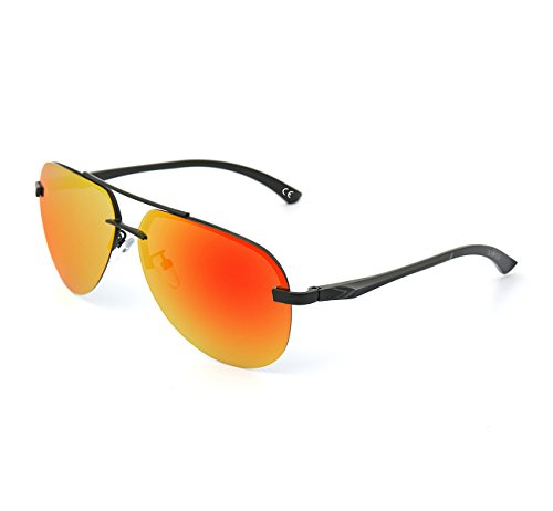 DAWILS Unisex Polarisierte Sonnenbrille Herren und Damen UV400 Schutz Verspiegelt Pilotenbrille von DAWILS