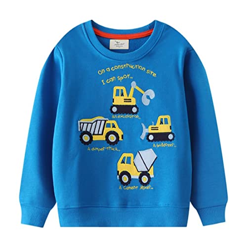 Jungen Sweatshirt Bagger Vans Blau Baumwolle-Fleece Pullover Für Kinder Warme Dünne Sportwear Weihnachts Pullis Shirt Baby Jacke Oberteil 3 Jahre Gr.98 von DAWILS