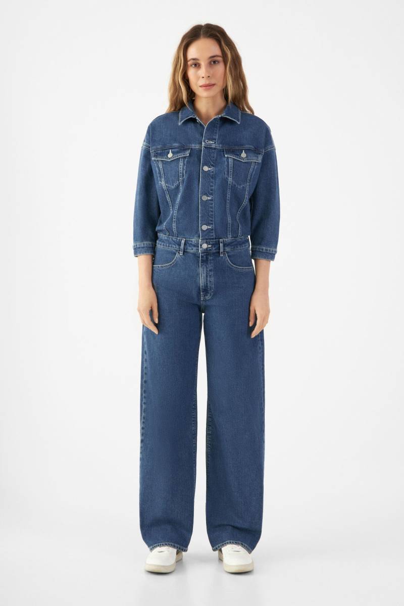 Overall Ros Boxy Minimal Stretch Blau von DAWN