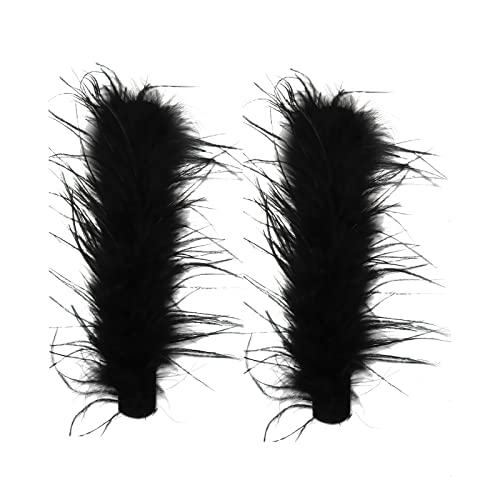 1 Paar Feder Armband Damen Feather Slap Bracelet, Schnapparmband Feder Slap Armbänder Feder Haarschmuck Feder Manschetten Dekorative Federärmel Party zubehör für Frauen Kinder Handgelenk Dekoration von DAWRIS