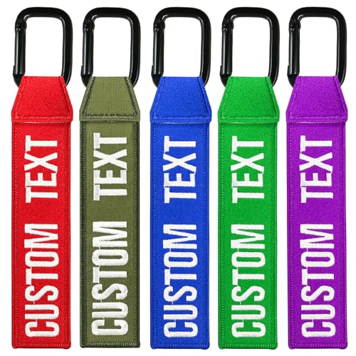 DAYAWAN Personalisierter Schlüsselanhänger, Personalisierter Gepäckanhänger Motorrad Schlüsselring, Doppelseitig bestickter Text/Zahlenanhänger, Unisex Schlüsselanhänger für Zimmer Auto Biker DAYAWAN Personalisierter Schlüsselanhänger, Personalisierter Gepäckanhänger Motorrad Schlüsselring, Doppelseitig bestickter Text/Zahlenanhänger, Unisex Schlüsselanhänger für Zimmer Auto Biker von DAYAWAN