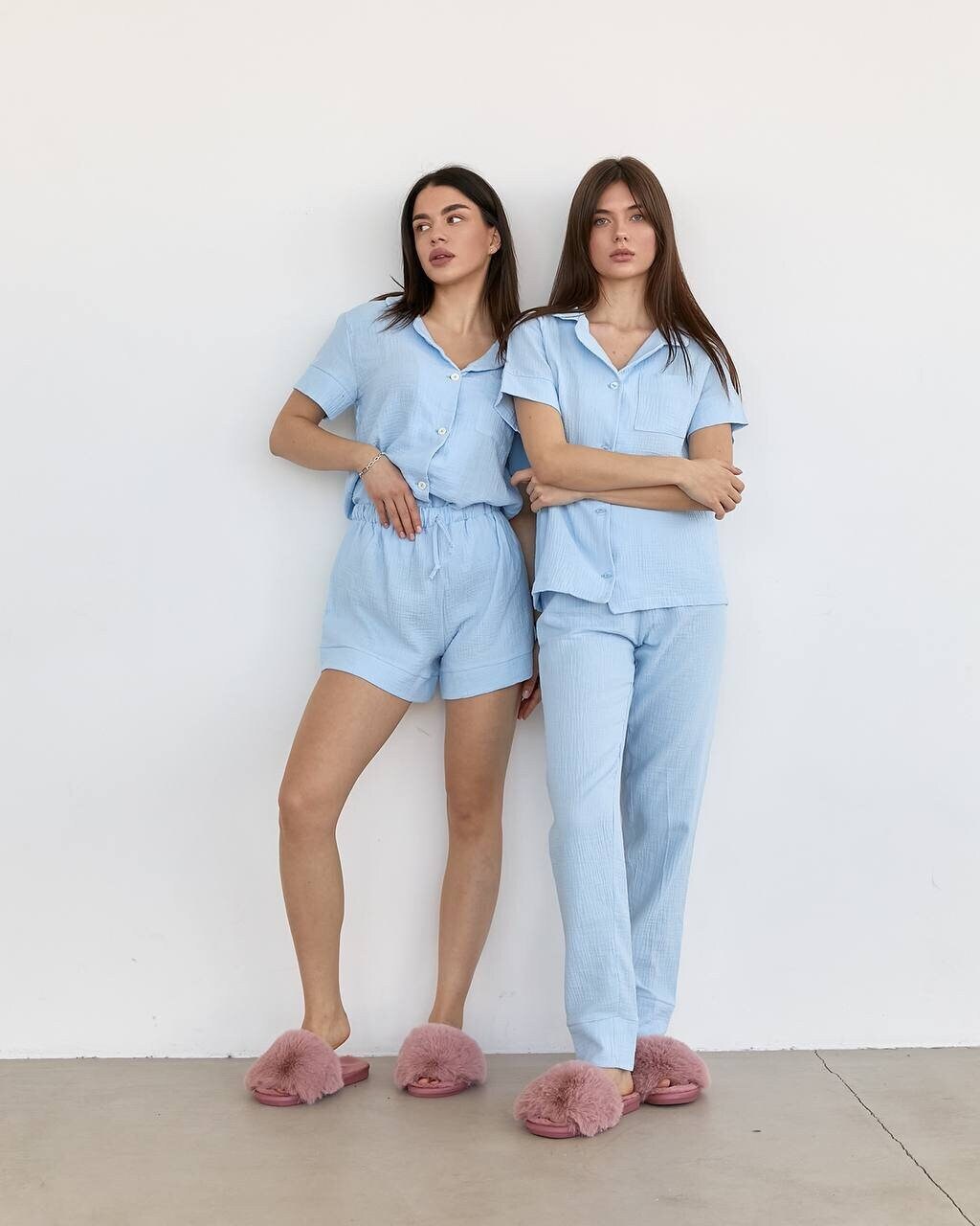 100 Baumwollpyjamas | Weiches Crincle Pyjama-Set Aus 100% Baumwolle Schlafanzug Für Frauen Bio-Baumwolle Musselin Nachtwäsche Gaze von DAYAhomewear