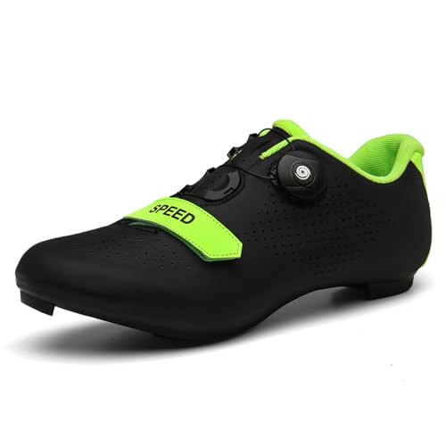 Fahrradschuhe für Herren Damen – rutschfeste Fahrradschuhe, Atmungsaktive Carbonfaser-Straßen- und Mountainbike-Schuhe, Unterstützte Sportschuhe,Black-41EU von DAYKET