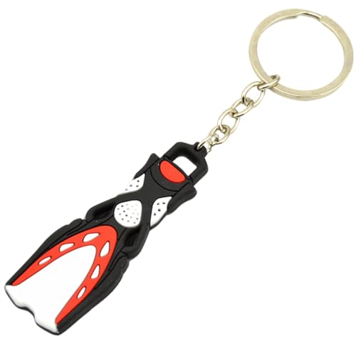 DAYLIGHE Leichte Ausrüstung Inspiriert Keychain Unterwasser Abenteuer Inspiriert Silikon Schlüsselbund Charme Mit Miniatur Tauch Flossen Ozeemthema Geschenk von DAYLIGHE