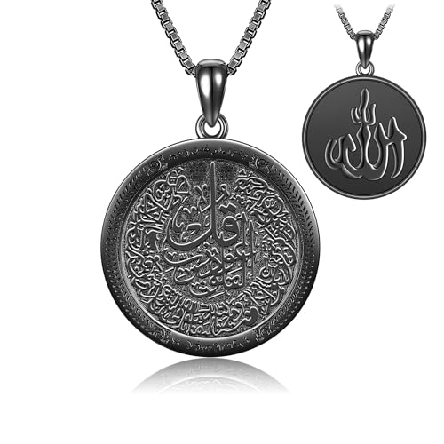 DAYLINLOVE Allah Halskette S925 Sterling Silber islamische muslimische Halskette arabische Anhänger Halsketten religiösen Schmuck Geschenke für Männer Frauen DAYLINLOVE Allah Halskette S925 Sterling Silber islamische muslimische Halskette arabische Anhänger Halsketten religiösen Schmuck Geschenke für Männer Frauen von DAYLINLOVE