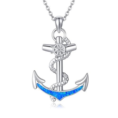 DAYLINLOVER Anker Geschenke 925 Sterling Silber Anker Anhänger Halskette Anker Schmuck für Damen Frauen Mädchen Mutter Anker Liebhaber von DAYLINLOVE