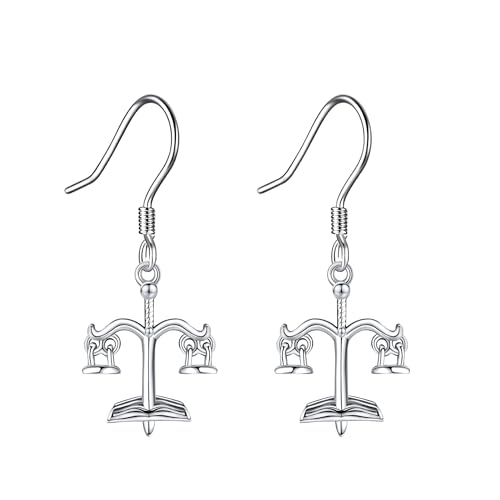 DAYLINLOVE Anwalt Geschenke 925er Sterling Silber Waage der Gerechtigkeit Hängend Ohrringe Rechtsanwalt Abschluss Schmuckgeschenke für Damen Frauen Mädchen Jurastudenten Rechtsanwalt Richter von DAYLINLOVE