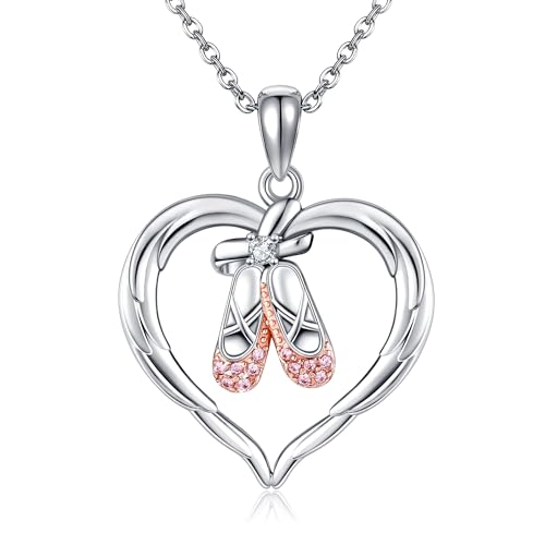 DAYLINLOVE Läufer Kette 925 Sterling Silber Laufen Anhänger Halskette Inspirational Schmuck Geschenke für Damen Frauen Mädchen Läufer Laufen Liebhaber von DAYLINLOVE