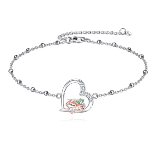 DAYLINLOVE Bearted Dragon Armband 925 Sterling Silber Heatrt Bearted Dragon Schmuck Geschenke für Frauen von DAYLINLOVE