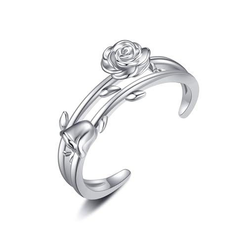 DAYLINLOVE Den Rosenring 925 Ruhte In Reinsten Silbernen Rosen Mit Kostbarem Schmuck von DAYLINLOVE