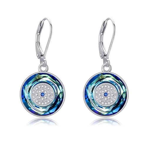DAYLINLOVE Evil Eye Ohrringe 925 Sterling Silber Blau Kristall Evil Eye Dangle Drop Ohrringe Glück Amulett Evil Eye Schmuck für Frauen DAYLINLOVE Evil Eye Ohrringe 925 Sterling Silber Blau Kristall Evil Eye Dangle Drop Ohrringe Glück Amulett Evil Eye Schmuck für Frauen von DAYLINLOVE
