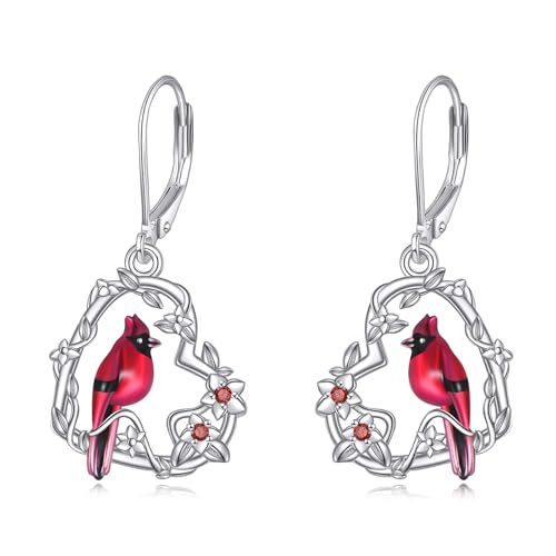 DAYLINLOVE Kardinal Geschenke 925 Sterling Silber Herz Kardinal Dangle Drop Ohrringe Vogel Schmuck Geschenke für Frauen Vogelliebhaber DAYLINLOVE Kardinal Geschenke 925 Sterling Silber Herz Kardinal Dangle Drop Ohrringe Vogel Schmuck Geschenke für Frauen Vogelliebhaber von DAYLINLOVE