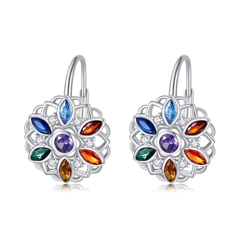 DAYLINLOVE Lotusblüten Ohrringe 925 Sterling Silber Chakra Leverback Hängend Ohrhänge Regenbogen bunt Blumen Stolz Schmuck Jahrestag Geschenk Damen Mädchen Frauen Mutter Lotus Liebhaber DAYLINLOVE Lotusblüten Ohrringe 925 Sterling Silber Chakra Leverback Hängend Ohrhänge Regenbogen bunt Blumen Stolz Schmuck Jahrestag Geschenk Damen Mädchen Frauen Mutter Lotus Liebhaber von DAYLINLOVE