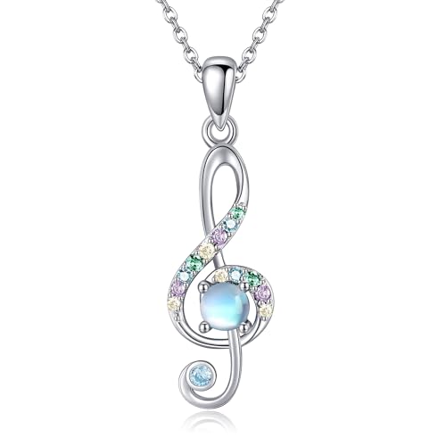 DAYLINLOVE Musik Note Halskette 925 Sterling Silber Musikalische Thema Schmuck Geschenke für Frauen für Musik Liebhaber von DAYLINLOVE