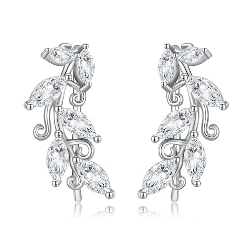 DAYLINLOVE Ohr Kletterer Ohrringe für Frauen 925 Sterling Silber Blatt Ohr Crawler Ohrringe Geburtstag Schmuck Geschenke Freund DAYLINLOVE Ohr Kletterer Ohrringe für Frauen 925 Sterling Silber Blatt Ohr Crawler Ohrringe Geburtstag Schmuck Geschenke Freund von DAYLINLOVE