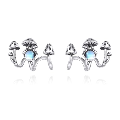 DAYLINLOVE Pilz Klaue Ohrstecker S925 Sterling Silber Mondstein Pilz Ohrringe Pilze Ohr Manschette Schmuck Geschenke für Frauen Mom DAYLINLOVE Pilz Klaue Ohrstecker S925 Sterling Silber Mondstein Pilz Ohrringe Pilze Ohr Manschette Schmuck Geschenke für Frauen Mom von DAYLINLOVE