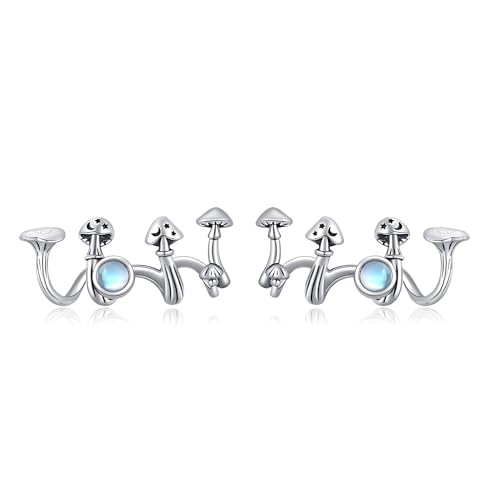DAYLINLOVE Pilz Ohrringe 925 Sterling Silber Pilz Mondstein Ohrstecker Ohrringe Pflanze Natur Schmuck Jahrestag Geschenk für Damen Mädchen Frauen Mutter Pilzliebhaber DAYLINLOVE Pilz Ohrringe 925 Sterling Silber Pilz Mondstein Ohrstecker Ohrringe Pflanze Natur Schmuck Jahrestag Geschenk für Damen Mädchen Frauen Mutter Pilzliebhaber von DAYLINLOVE