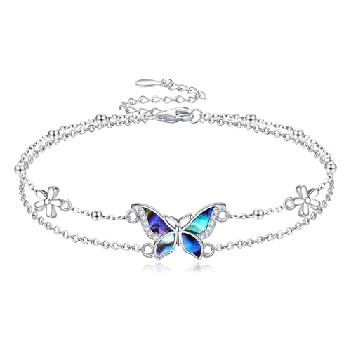 DAYLINLOVE Schmetterling Armband 925 Sterling Silber Doppelschichtige Kette Schmetterling Schmuck Geschenke für Frauen DAYLINLOVE Schmetterling Armband 925 Sterling Silber Doppelschichtige Kette Schmetterling Schmuck Geschenke für Frauen von DAYLINLOVE