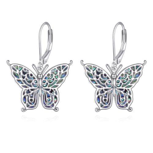 DAYLINLOVE Schmetterling Ohrringe 925 Sterling Silber Schmetterling Abalone Shell Schmetterling Ohrringe Dangle Drop Schmetterling Schmuck Geschenke für Frauen DAYLINLOVE Schmetterling Ohrringe 925 Sterling Silber Schmetterling Abalone Shell Schmetterling Ohrringe Dangle Drop Schmetterling Schmuck Geschenke für Frauen von DAYLINLOVE