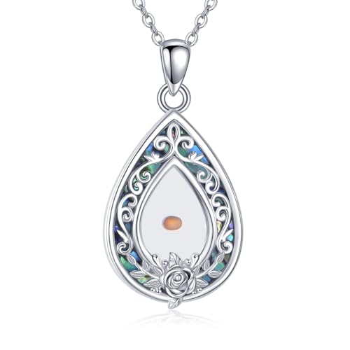 DAYLINLOVE Senfkorn Halskette 925 Sterling Silber Senfkorn Glaubens Anhänger Halskette Christliche Schmuck Geschenke zum Muttertag für Frauen von DAYLINLOVE
