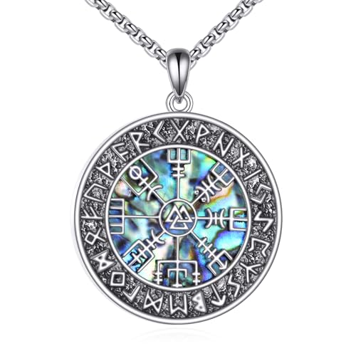 DAYLINLOVE Wikinger Kompass Halskette 925 Sterling Silber Kette Geschenk für Männer Mädchen DAYLINLOVE Wikinger Kompass Halskette 925 Sterling Silber Kette Geschenk für Männer Mädchen von DAYLINLOVE