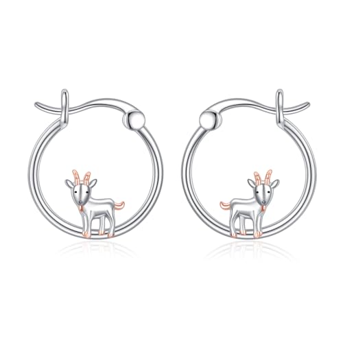 DAYLINLOVE Ziege Ohrringe 925 Sterling Silber Schön Ziege Ohrringe Ziege Schmuck Geschenk für Frauen Mädchen Mädchen von DAYLINLOVE