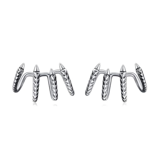 Drachen Ohrringe 925 Sterling Silber Goth Drache Kralle Ohrstecker Ohrringe Gothic Punk Wikinger Drachen Schmuck Geschenk Damen Mädchen Frauen Mutter Männer Unisex von DAYLINLOVE