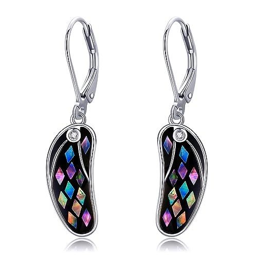 Flip Flop Ohrringe 925er Sterling Silber Abalone Muschel Hawaii Ohrringe Flip Flop Hängend Ohrhänger Sommer Schmuck Geschenke für Damen Frauen und Mädchen von DAYLINLOVE