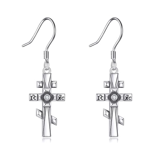 Orthodoxe Kreuz-Ohrringe S925 Sterlingsilber Orthodoxe Kreuz-Ohrringe Christlicher Schmuck Geschenke für Frauen Mutter Ehefrau Orthodoxe Kreuz-Ohrringe S925 Sterlingsilber Orthodoxe Kreuz-Ohrringe Christlicher Schmuck Geschenke für Frauen Mutter Ehefrau von DAYLINLOVE