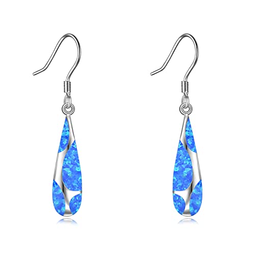 Teardrop Ohrringe 925 Sterling Silber Opal Welle Teardrop Ohrringe Ozean Jewelry Geschenke für Damen Frauen Mädchen von DAYLINLOVE
