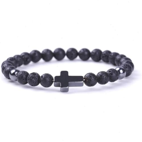DAYUANDIAN Kreuzarmband für Männer und Frauen, Perlenarmband, Stretch-Kreuzarmband, elastisches Steinarmband für Männer, Frauen, Teenager, religiöse Geschenke, christliche Geschenke #Vulkan DAYUANDIAN Kreuzarmband für Männer und Frauen, Perlenarmband, Stretch-Kreuzarmband, elastisches Steinarmband für Männer, Frauen, Teenager, religiöse Geschenke, christliche Geschenke #Vulkan von DAYUANDIAN