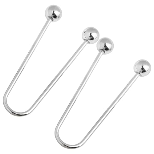 2 Stück Metallspiralen Verschlüsse Doppelkopf Brosche für sichere Kleidung Knopf Antipeep Mode Accessoire Clip für Frauen Mode Accessoire Clip, Large, Wie beschrieben von DAYnagh