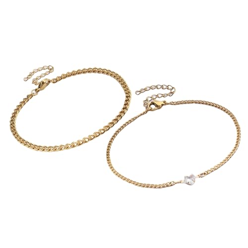 DAYnagh 2-teiliges verstellbares Herz-Armband-Zubehör-Set für Paare, elegantes Armband, Schmuck, Geschenke für Damen und Herren, Paar-Armband-Set, Einheitsgröße, Wie beschrieben DAYnagh 2-teiliges verstellbares Herz-Armband-Zubehör-Set für Paare, elegantes Armband, Schmuck, Geschenke für Damen und Herren, Paar-Armband-Set, Einheitsgröße, Wie beschrieben von DAYnagh
