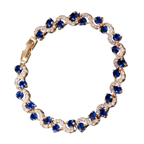 DAYnagh Mode Kubische Zirkonia Tennisarmband Für Alltägliche Verschleiß Crossover Kette Armband Handgemachte Partyzubehör Simulierte Edelsteine ​​Tenniskette von DAYnagh