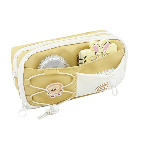 DAYnagh Polyes Encil Etui mit großer Kapazität, 8 Fächer, Stift-Organizer-Tasche, mehrschichtiges Federmäppchen für Studenten, Teenager, Erwachsene, Polyester-Federmäppchen für Büroangestellte, gelb DAYnagh Polyes Encil Etui mit großer Kapazität, 8 Fächer, Stift-Organizer-Tasche, mehrschichtiges Federmäppchen für Studenten, Teenager, Erwachsene, Polyester-Federmäppchen für Büroangestellte, gelb von DAYnagh