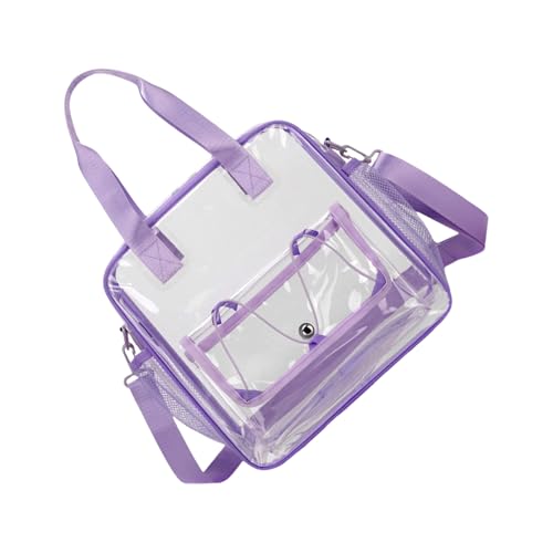 DAYnagh Praktische transparente PVC-Aufbewahrungstasche für Reisen, Sportveranstaltungen, große Kapazität, Organizer mit bequemem Griff, praktische, durchsichtige Abenteuertasche, hellviolett, One DAYnagh Praktische transparente PVC-Aufbewahrungstasche für Reisen, Sportveranstaltungen, große Kapazität, Organizer mit bequemem Griff, praktische, durchsichtige Abenteuertasche, hellviolett, One von DAYnagh