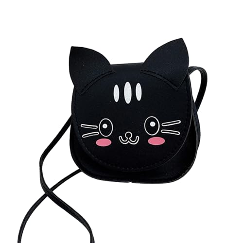 DAYnagh Stilvolle Kleine Handtasche Für Mädchen Verstellbare Schultergurt Katzen Design Praxis PU Leder Konstruktion Crossbody Body Friendly Kinder Crossbody Tasche von DAYnagh