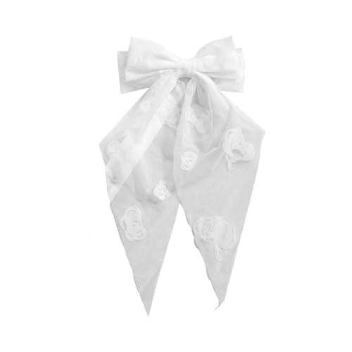 Fledermaus-Schleife Haarspange für Damen, Halloween-Kostüm-Zubehör, bestickter Tüllschleier, Haarnadel, Cosplay-Dekoration, Gothic-Zubehör für Damen von DAYnagh