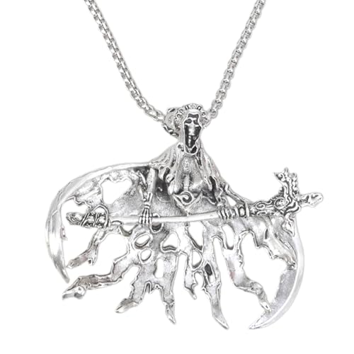 Gothic-Totenkopf-Anhänger, realistische festliche Halskette, modisches Accessoire für trendige Männer, täglicher Gebrauch, Halloween-Dekoration, Totenkopf-Anhänger, Halskette von DAYnagh