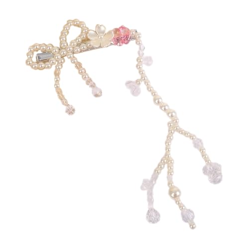 Haarspangen mit Kunstperlen und Schleife, stilvolle Schmetterlings-Haarspangen, zartes Haar-Accessoire für Frauen, Haar-Dekoration von DAYnagh