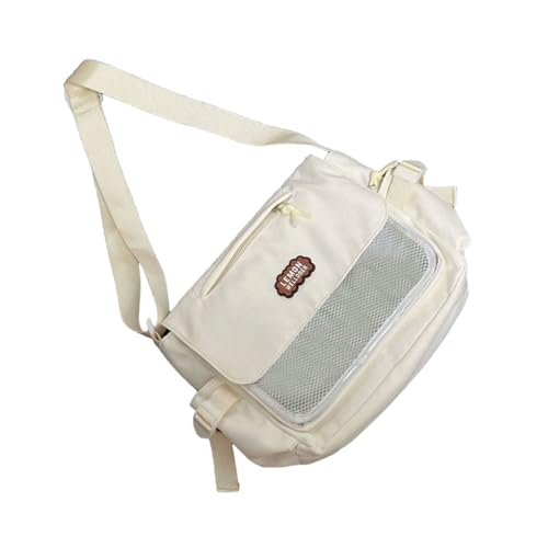 Itabag Damen-Umhängetasche, Schultasche, japanischer Stil, Kuriertasche, lässiger Crossbody für den täglichen Gebrauch, japanische Schulter für Pin-Display, beige, One Size Itabag Damen-Umhängetasche, Schultasche, japanischer Stil, Kuriertasche, lässiger Crossbody für den täglichen Gebrauch, japanische Schulter für Pin-Display, beige, One Size von DAYnagh