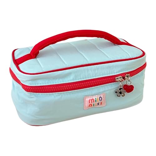 Multifunktionaler Reise-Kosmetik-Organizer mit mehreren Fächern, großes Fassungsvermögen, praktische Make-up-Tasche für lange Reisen, geräumige Kulturtasche für lange Reisen, blau, Mass Beauty Multifunktionaler Reise-Kosmetik-Organizer mit mehreren Fächern, großes Fassungsvermögen, praktische Make-up-Tasche für lange Reisen, geräumige Kulturtasche für lange Reisen, blau, Mass Beauty von DAYnagh