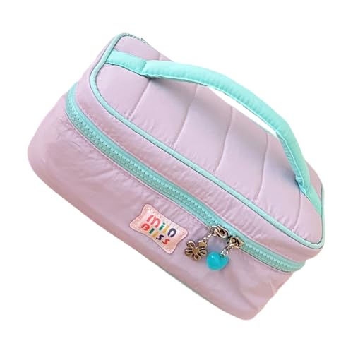 Multifunktionaler Reise-Kosmetik-Organizer mit mehreren Fächern, großes Fassungsvermögen, praktische Make-up-Tasche für lange Reisen, geräumige Kulturtasche für lange Reisen, violett, Mass Beauty Multifunktionaler Reise-Kosmetik-Organizer mit mehreren Fächern, großes Fassungsvermögen, praktische Make-up-Tasche für lange Reisen, geräumige Kulturtasche für lange Reisen, violett, Mass Beauty von DAYnagh