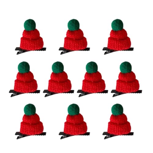 Weiche Acryl-Haarnadeln mit Weihnachtsmütze, Cartoon-Urlaub, Kopfdekoration, Haarspange, Haarschmuck für Damen und Kinder von DAYnagh