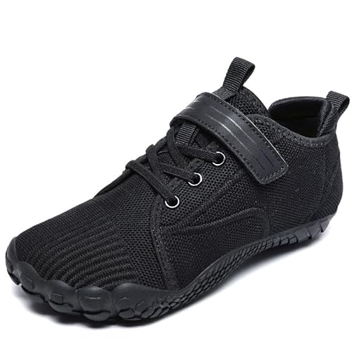 DAZFE Kinder Barfußschuhe Breite Zehenbox Jungen Mädchen Hausschuhe Minimalistische Wanderschuhe Sportschuhe Laufschuhe Walking Schuhe 26-37EU von DAZFE