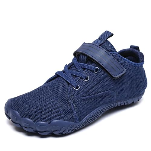 DAZFE Kinder Barfußschuhe Breite Zehenbox Jungen Mädchen Hausschuhe Minimalistische Wanderschuhe Sportschuhe Laufschuhe Walking Schuhe 26-37EU von DAZFE