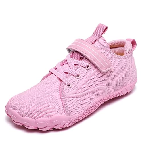 DAZFE Kinder Barfußschuhe Breite Zehenbox Jungen Mädchen Hausschuhe Minimalistische Wanderschuhe Sportschuhe Laufschuhe Walking Schuhe 26-37EU von DAZFE