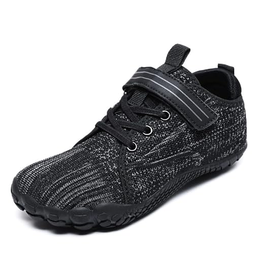 DAZFE Kinder Barfußschuhe Breite Zehenbox Jungen Mädchen Hausschuhe Minimalistische Wanderschuhe Sportschuhe Laufschuhe Walking Schuhe 26-37EU von DAZFE