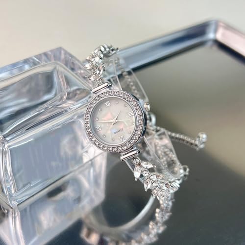 DAZZLEEX Quarzuhr mit bequemem, verstellbarem Armband und einzigartigem Kanten-Design für Modebegeisterte, Wie abgebildet, 01 von DAZZLEEX